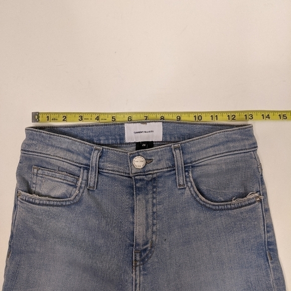 Current Elliott High Rise Light Wash Stiletto Skinny Jeans - Picture 7 of 9